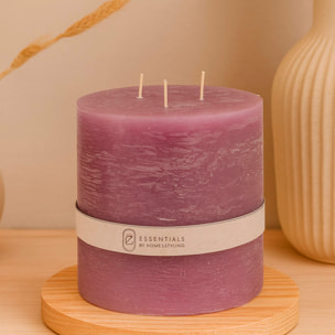 Vela Pilar Morado Ø14x14cm con 75h de combustión