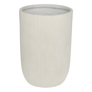 Set de 3 Pots de Fleurs Elene 36,5x36,5x54cm Blanc