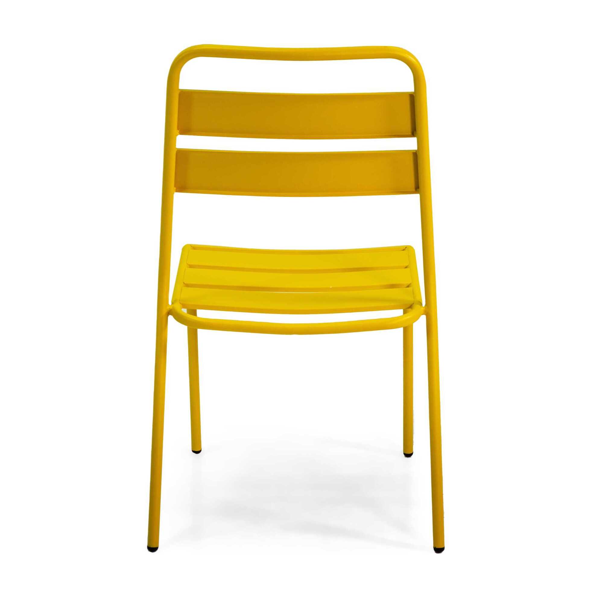 Sedia Rovigo Vacchetti in metallo giallo cm50x54h42/87