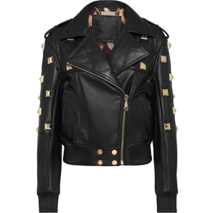 PHILIPP PLEIN Leather Bomber