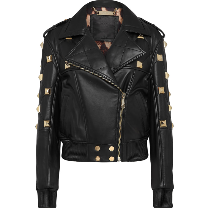 PHILIPP PLEIN Leather Bomber