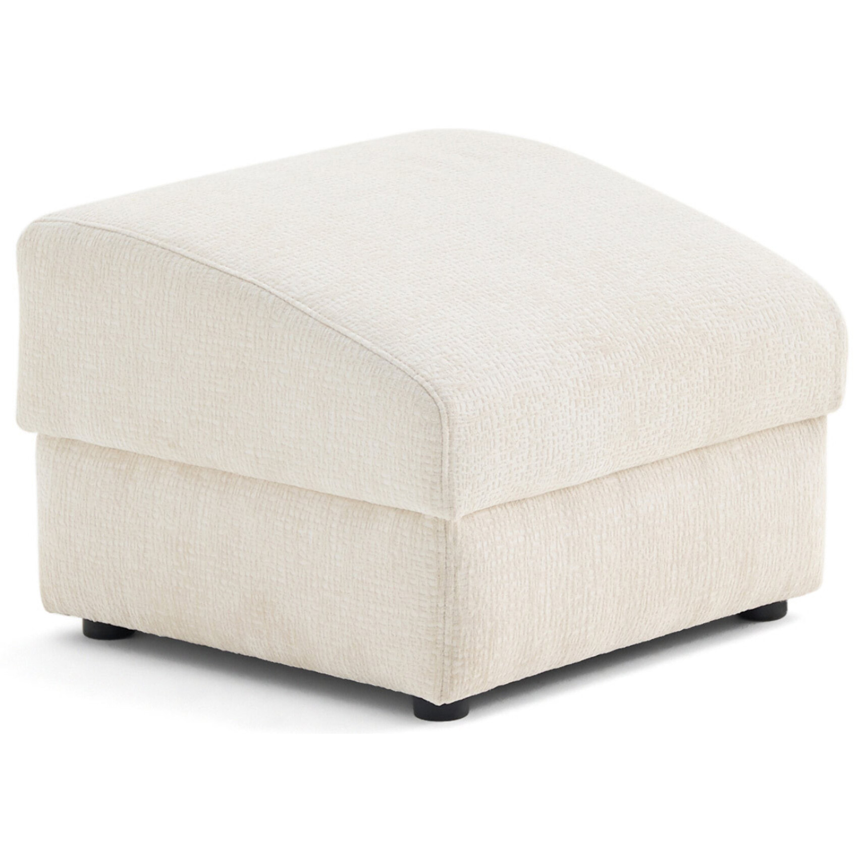 Bastille - pouf en tissu velours relief - Beige