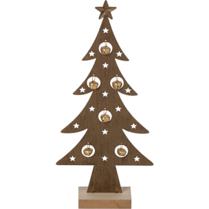 J-Line arbre avec cloches - fer - marron/doré