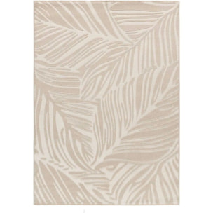 SENSATION Alfombra con motivo vegetal en relieve en blanco, varias medidas disponibles.