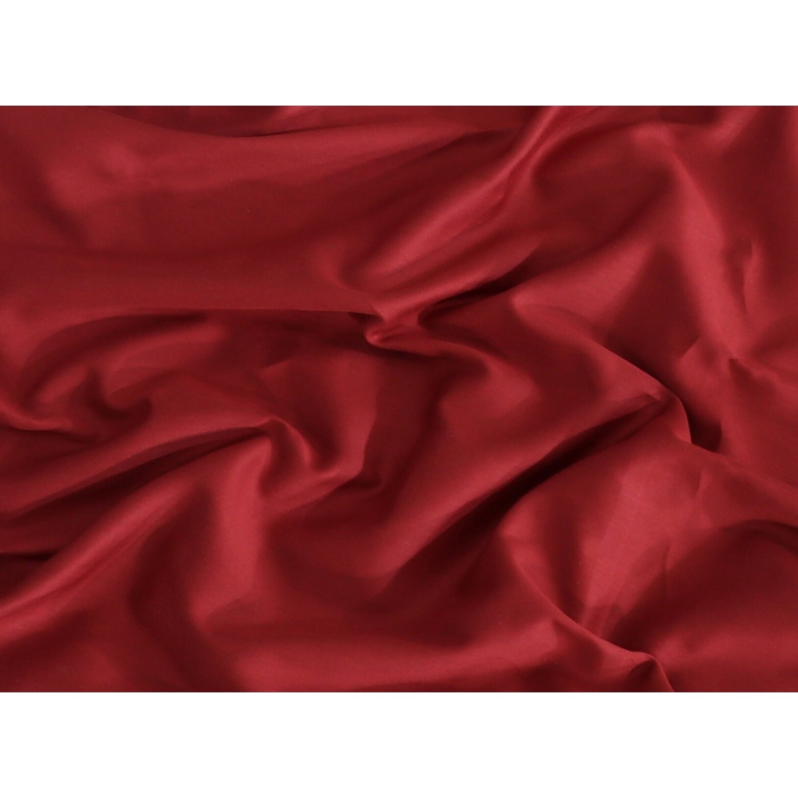 Drap plat satin de coton bordeaux