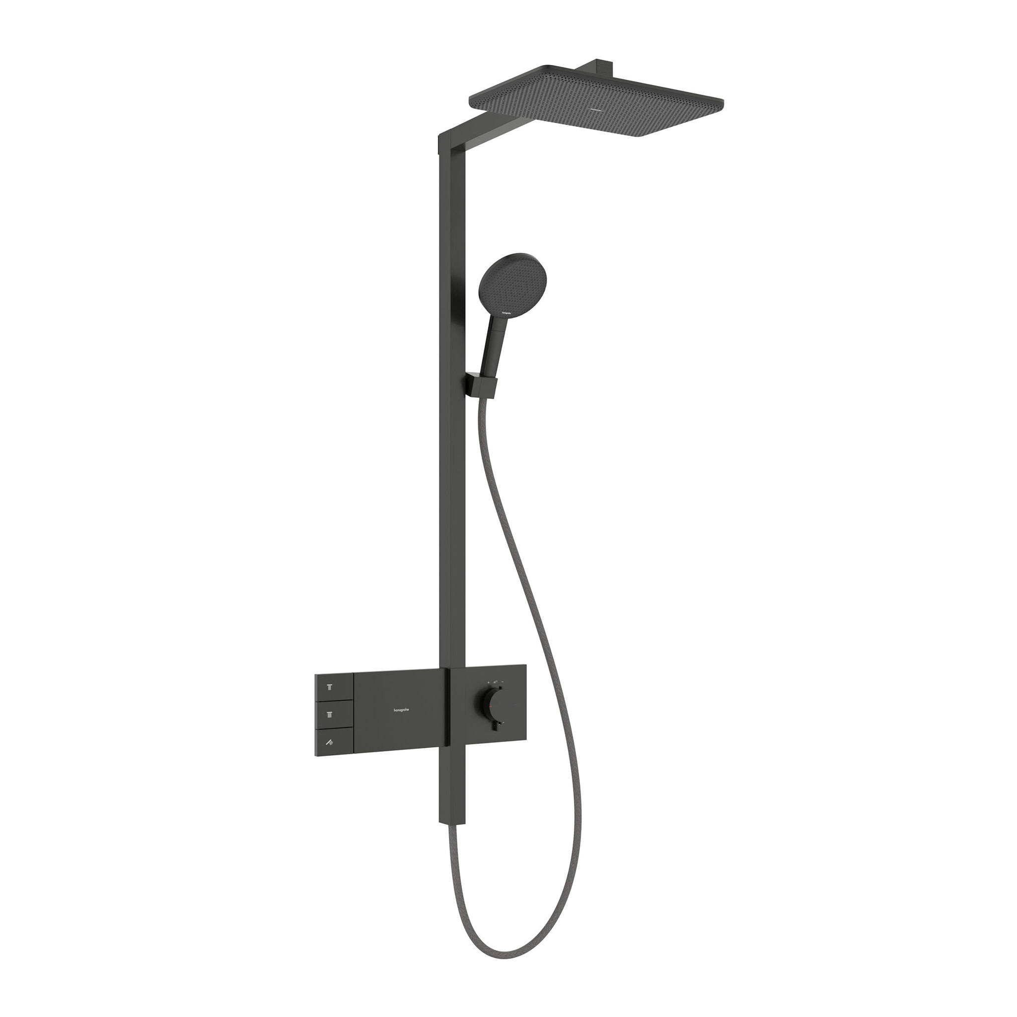 Colonne de douche Raindance Alive Q 2 jets avec thermostatique ShowerSelect Comfort, noir chromé brossé