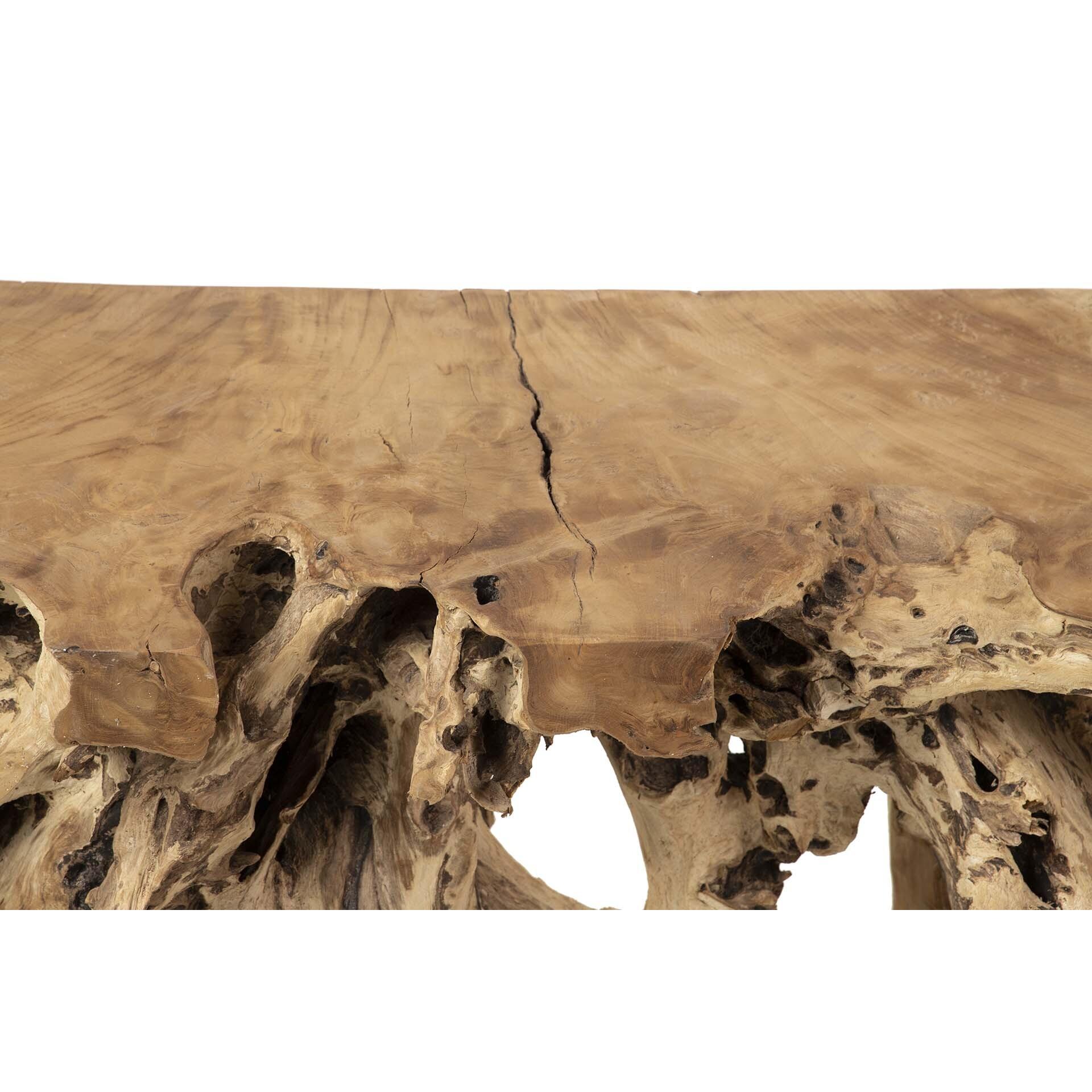 Consola Raiz De Teca Natural Owiot 155x42x80 Cm