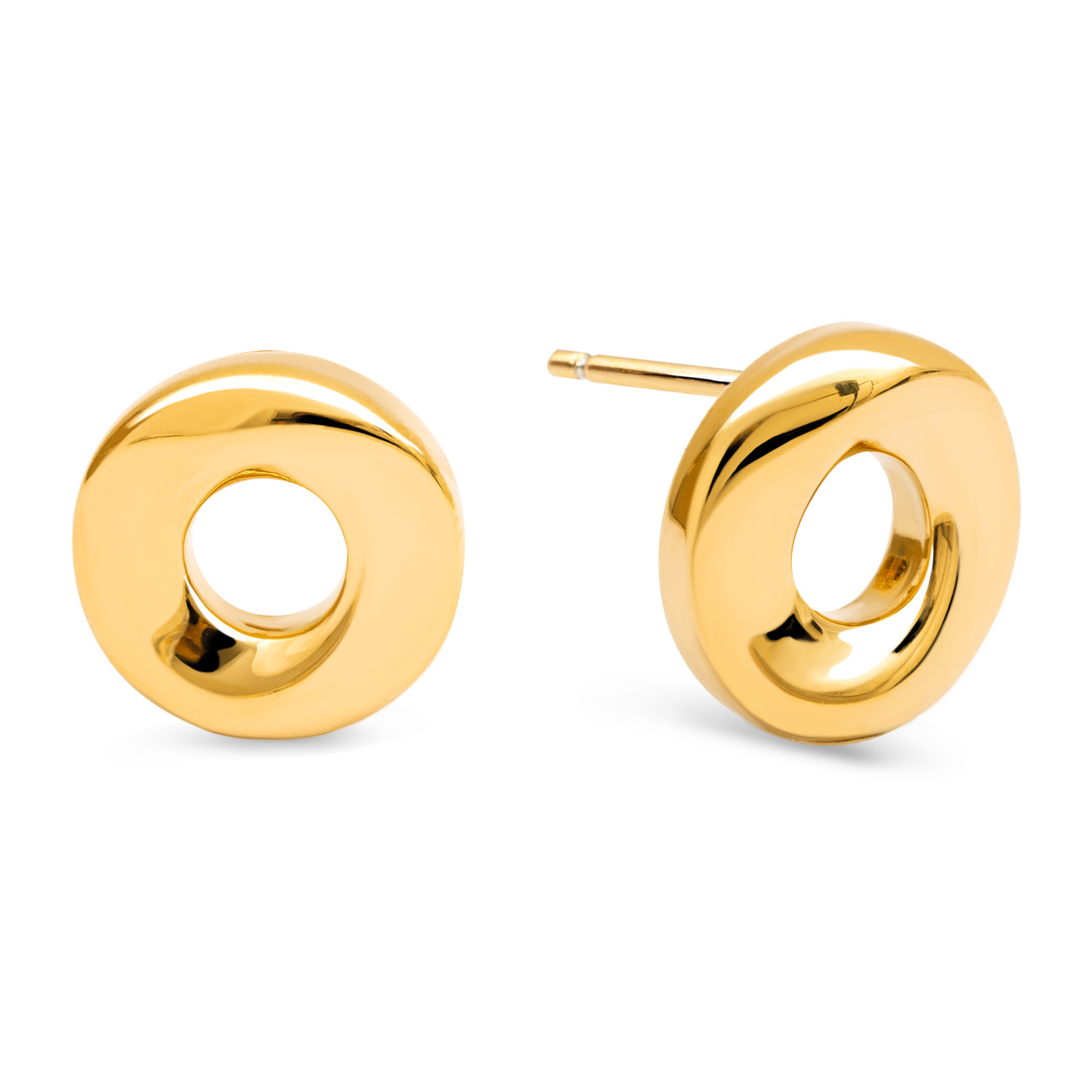 Orecchino Órbita in Acciaio Placcato Oro