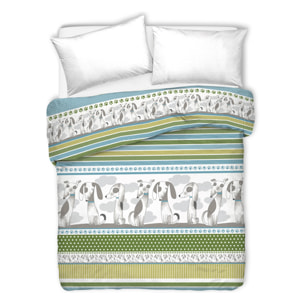 Copriletto di cotone baubau verde 100% cotone