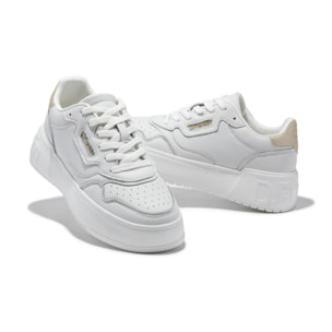 Zapatillas Deportivas Casual Mujer Court Basic Oro D.Franklin