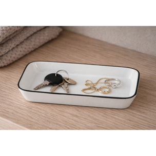 Plateau Porcelaine VISBY Noir & Blanc Spirella