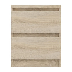 Table de chevet 2 tiroirs rangement chambre - 3 coloris - SOFT