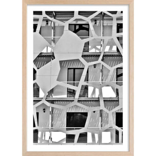 Affiche urbaine balcons sur angle Affiche sous cadre bois