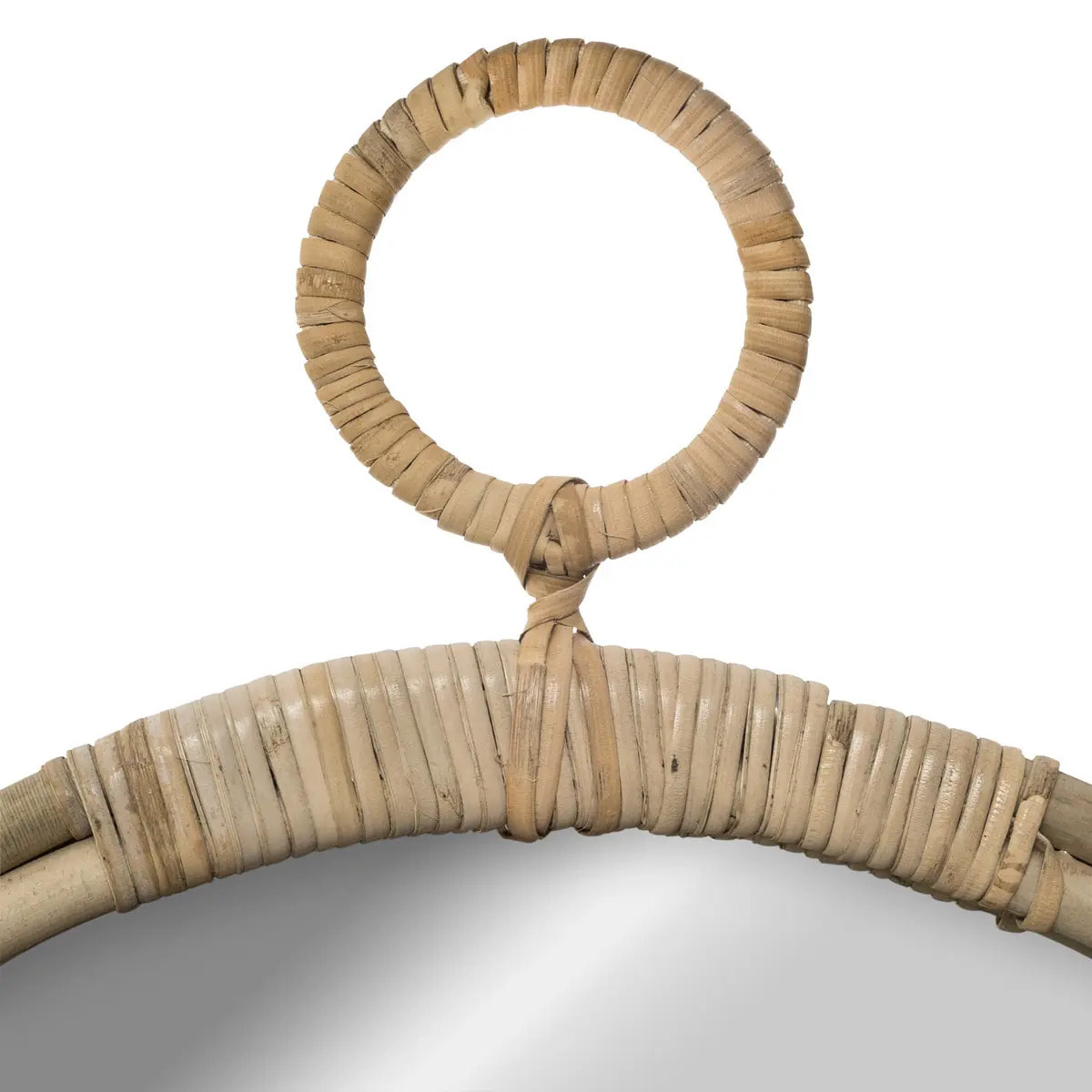 Miroir "Gousset" rotin D38cm