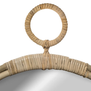 Miroir "Gousset" rotin D38cm