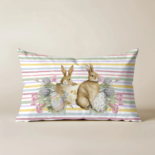 Housse de coussin Easter 2C - 100% coton - Multicolore - 30x50 cm