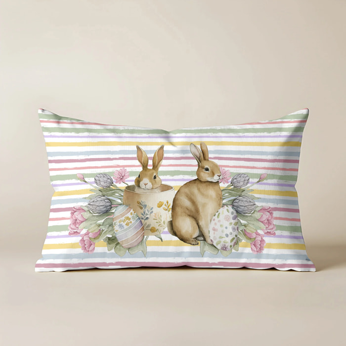 Housse de coussin Easter 2C - 100% coton - Multicolore - 30x50 cm