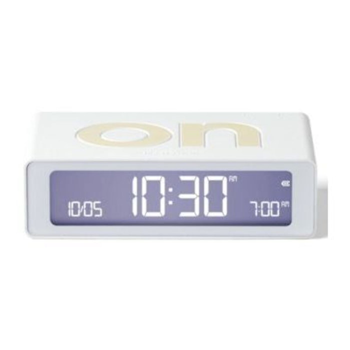 Réveil LEXON Flip Mini de Voyage Rechargeable Blanc