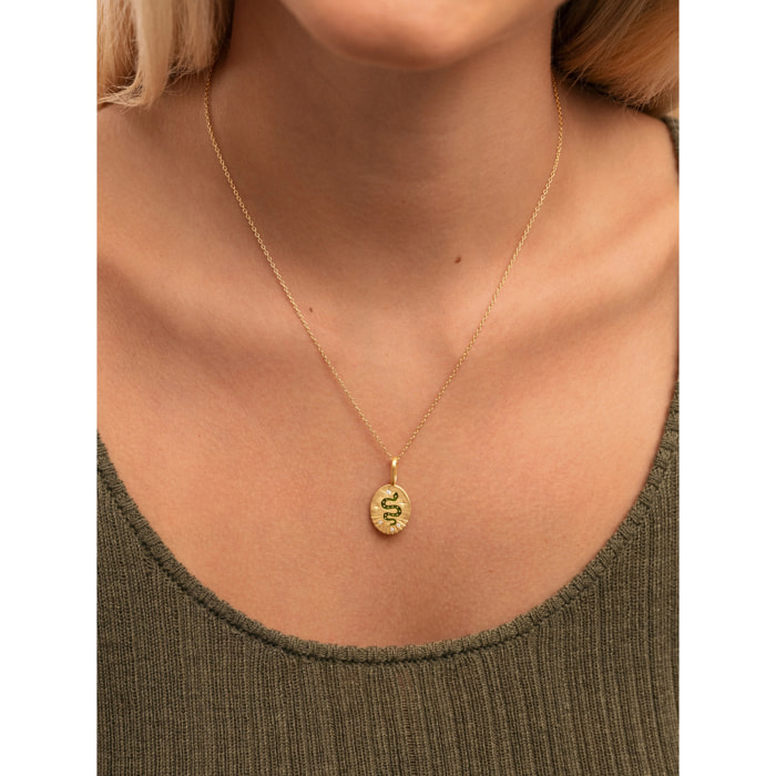 Charm Mystic Serpiente Baño Oro