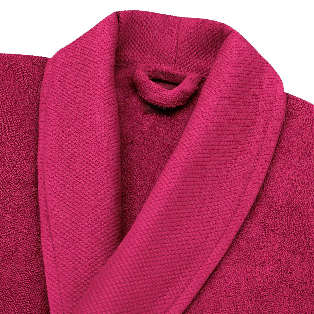 Peignoir pur coton 420 g/m² uni rose Elea fuchsia