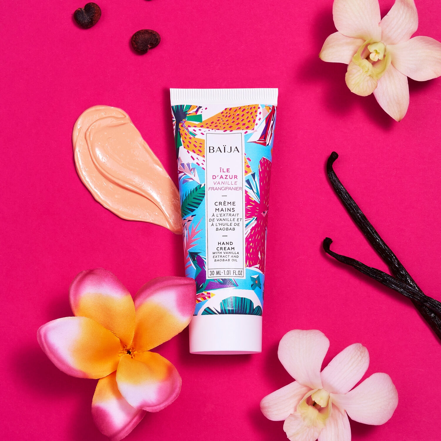 Île d'Azur - Crème mains à l'extrait de vanille et à l'huile de baobab