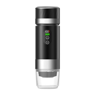 Cafetera portátil de cápsulas KF-JN-03, con dos baterías extraíbles de 7500mAh. Compatible con cápsulas y café molido.