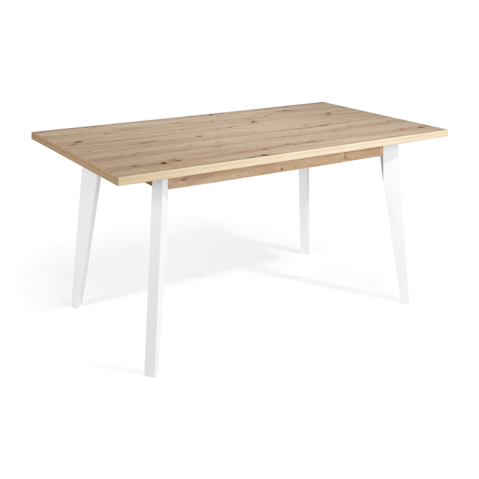 Mesa fija – Roble & blanco polar