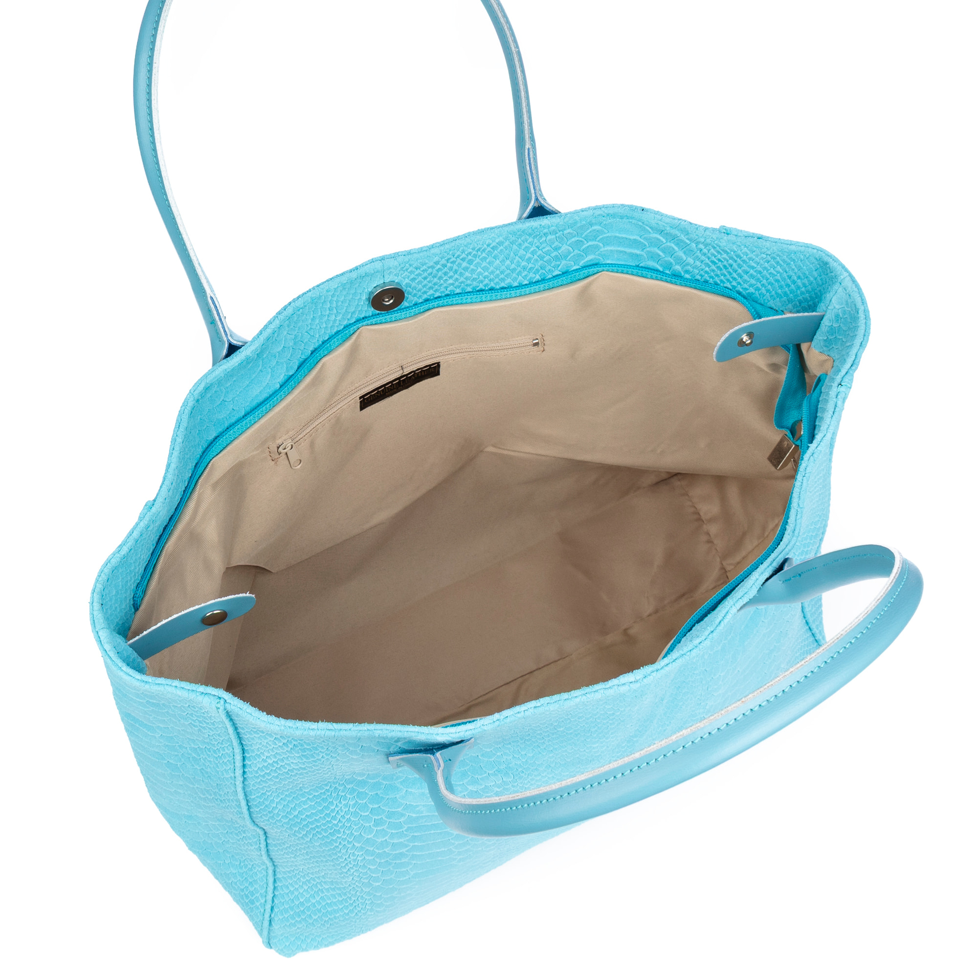 Avola borsa a spalla donna. Pelle autentica Camoscio stampa serpente.