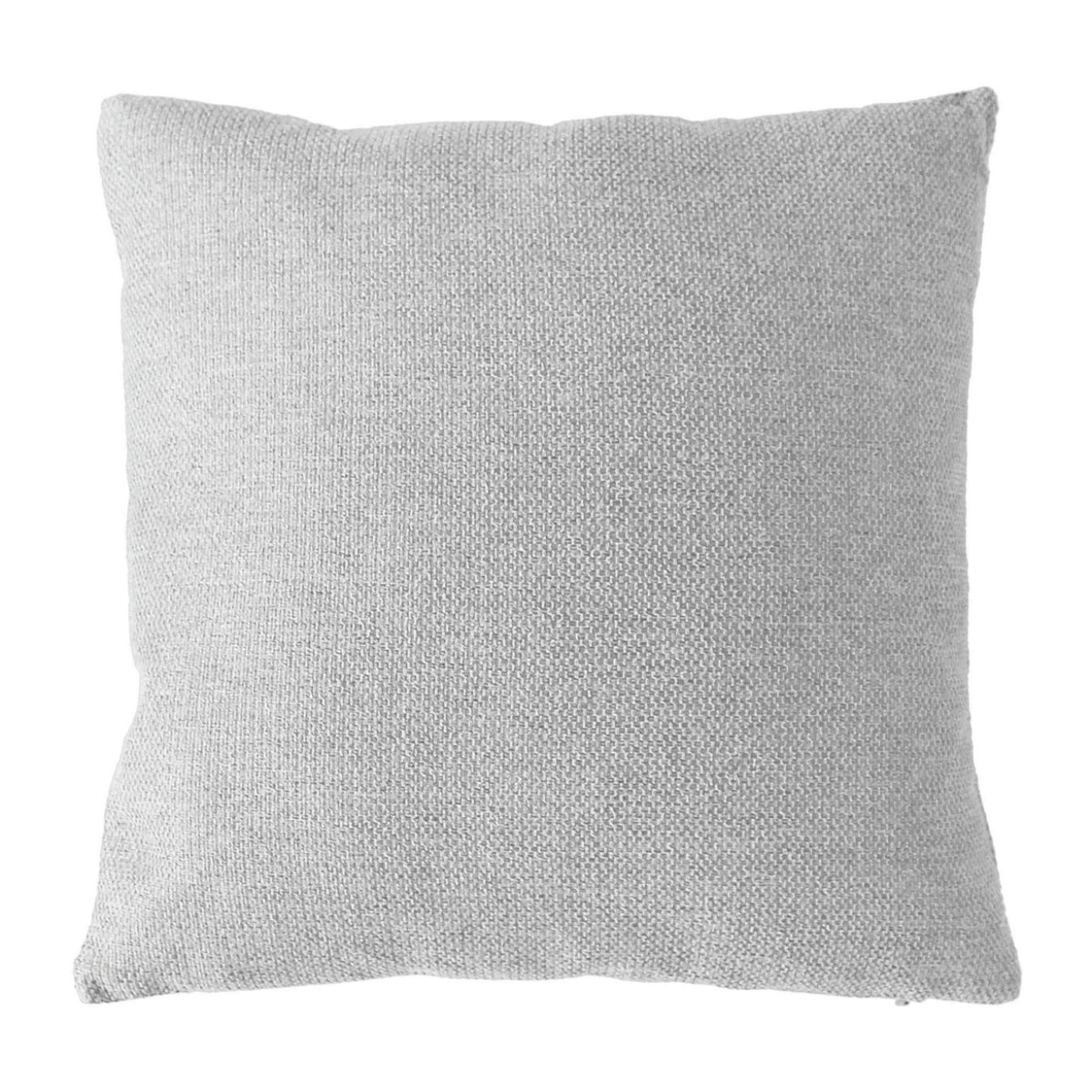 Coussin déhoussable en velours chenillé - Gris clair