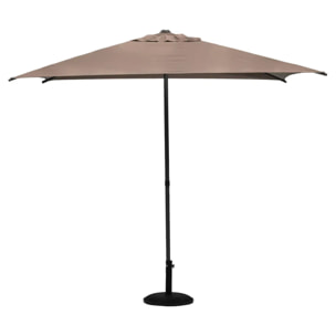 Parasol droit carré Soya Taupe