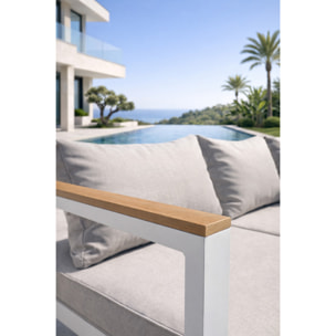 MAJARI - Ensemble repas de jardin 9 places - Blanc