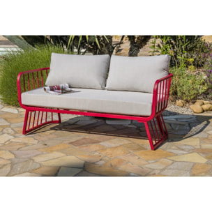 APOLLINE - Salon de jardin 4 places en aluminium