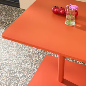 Table de jardin bistrot carré acier 2 places 70 cm intérieur/extérieur  OREA