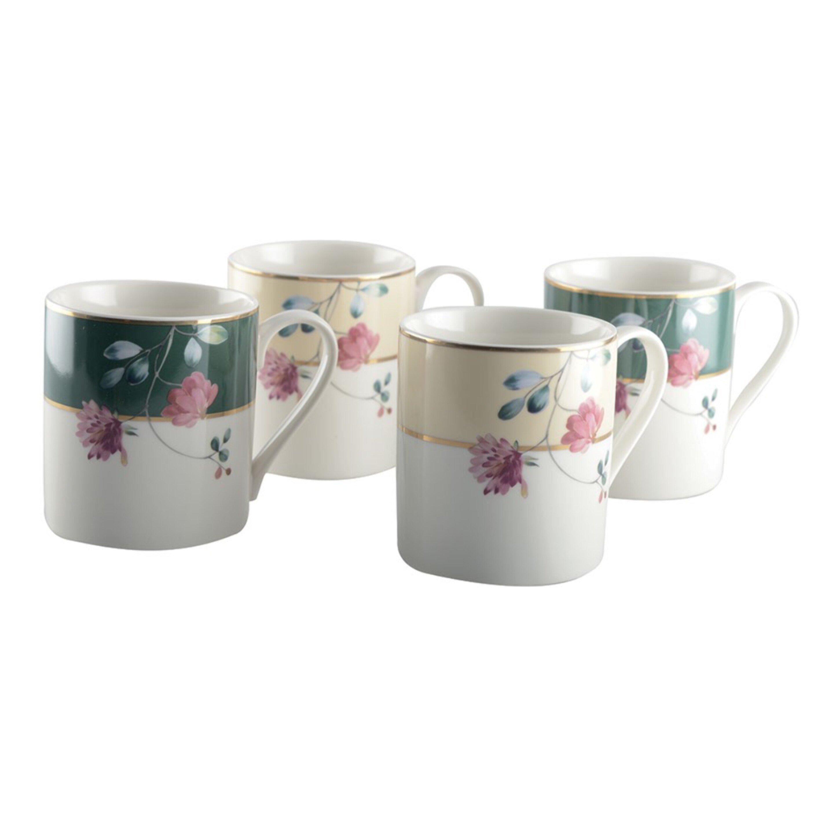 Mugs floral - lot de 4