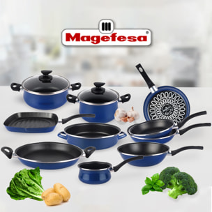 Magefesa colección Paula sartén 28 en acero esmaltado vitrificado, apto inducción y lavavajillas