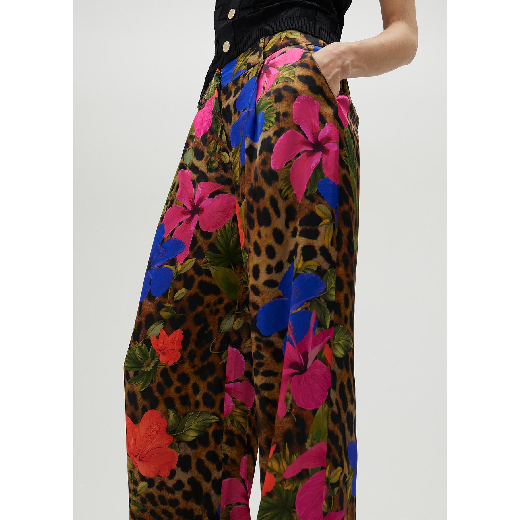 Pantaloni morbidi stampa animalier