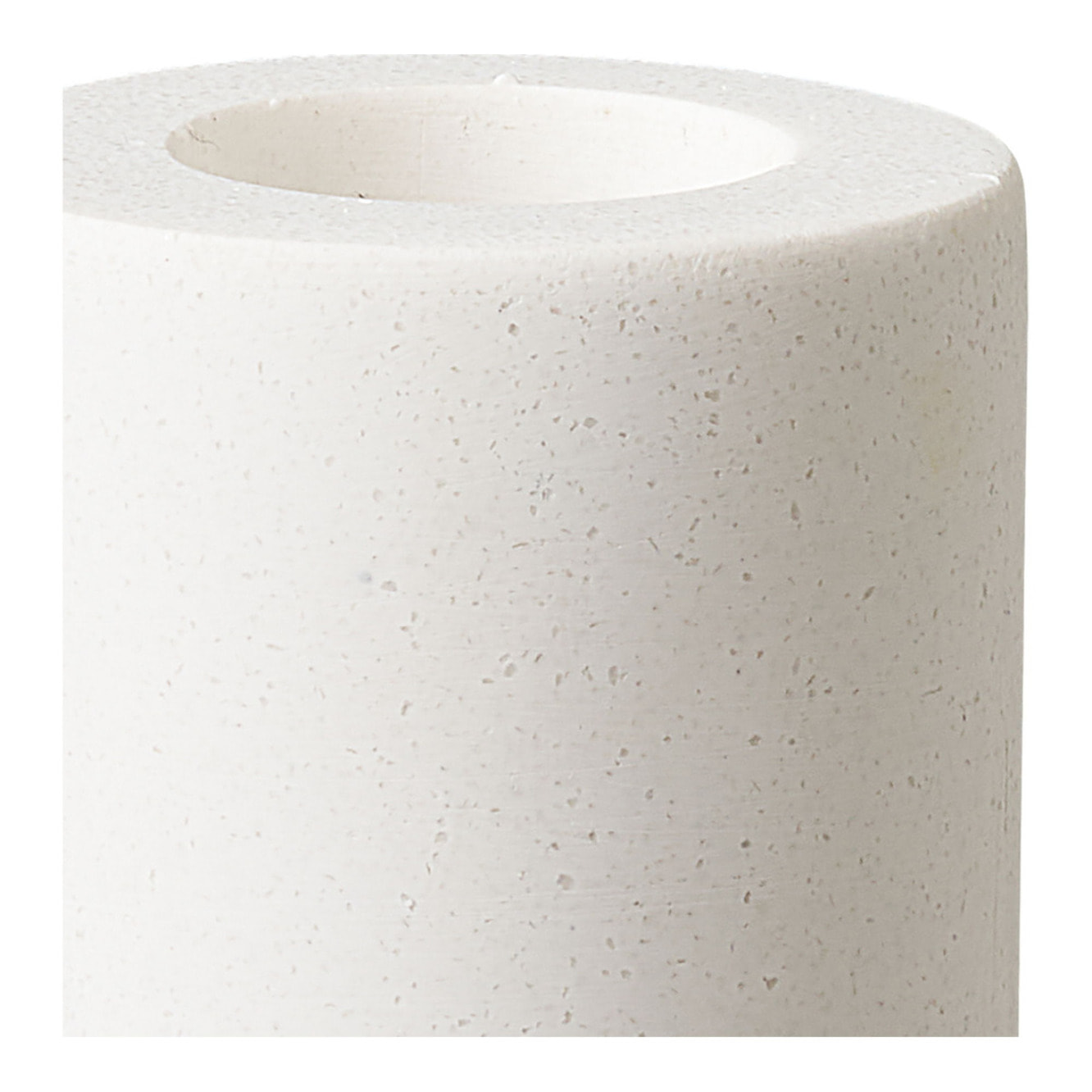 Set 2 portacandele in calcare bianco biomaterico — Vikasa Home