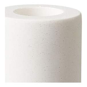 Set 2 portacandele in calcare bianco biomaterico — Vikasa Home