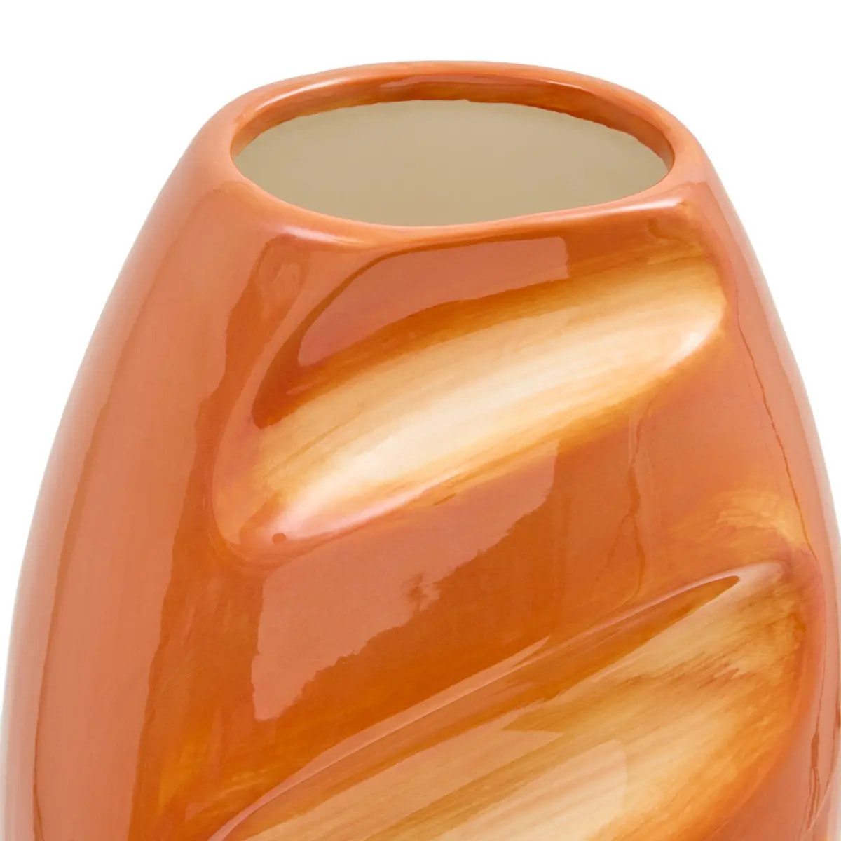 Vase baguette ne céramique  Fra H.19,5cm marron