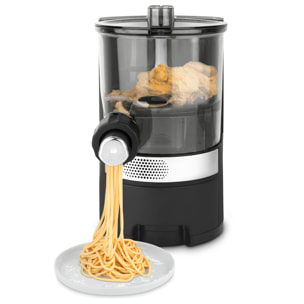 H.Koenig Pasta Maker HOMY90, 600g pasta, 375ml agua, 6 programas automáticos sin gluten, 7 moldes para pasta, balanza integrada, 220W