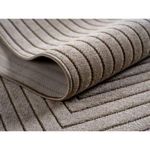 ALVORA - Tapis intérieur/extérieur beige à motif graphique