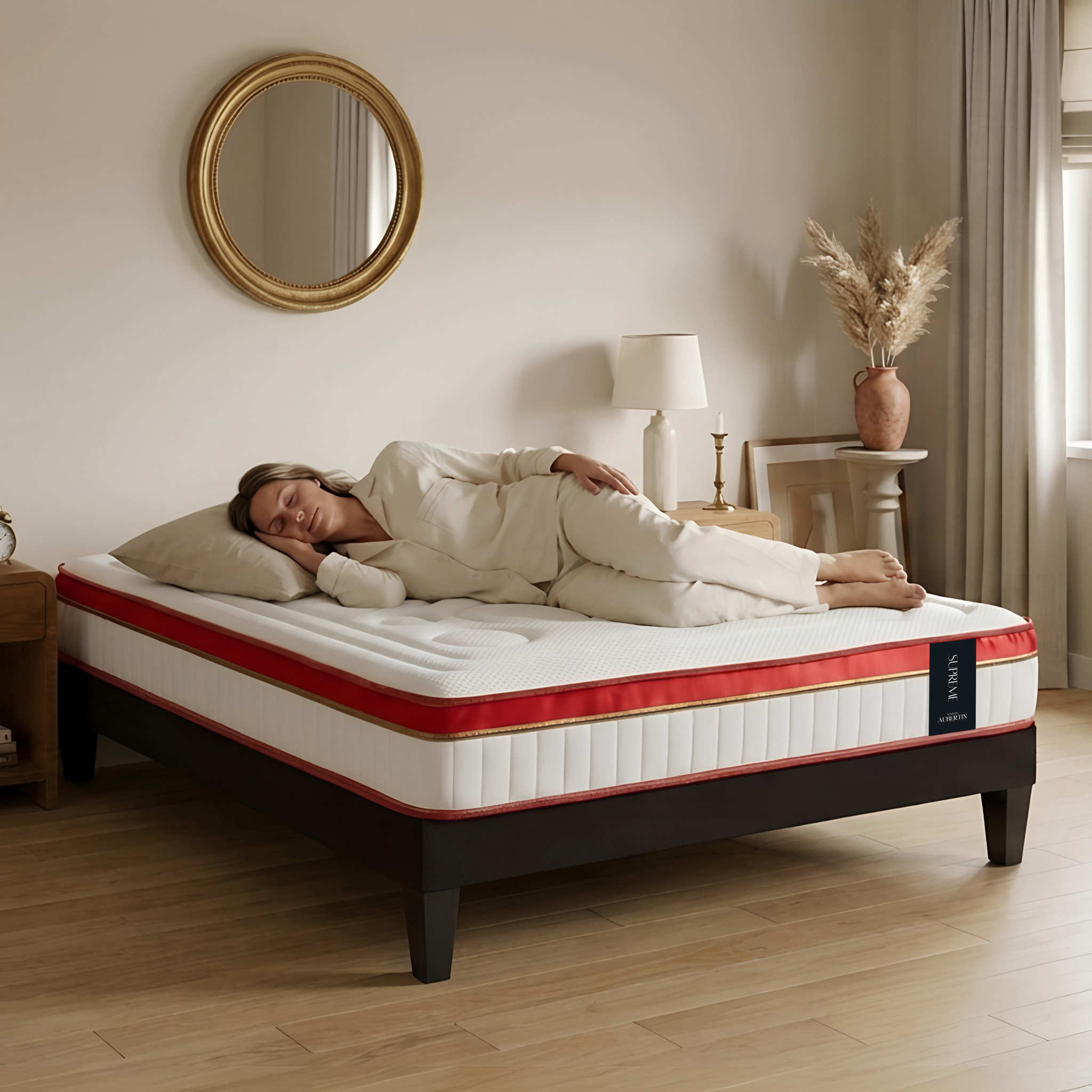 Matelas Mémoire de Forme Suprême, Mousse Haute Densité & Hyper Soft, 24 cm, Accueil Tonique, Soutien Ferme