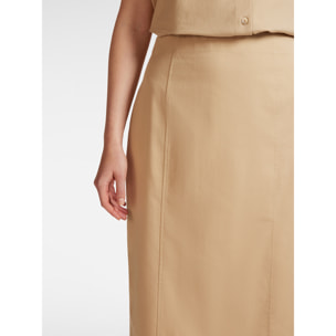 Elena Mirò - Falda recta de color liso - Beige