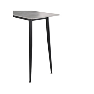 Console L. 120 cm plateau céramique marbré pieds métal noir - STONE 2