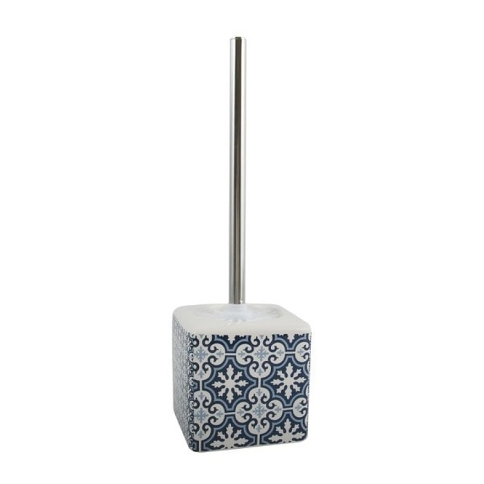 Brosse wc avec support Céramique AMADORA Bleu & Blanc MSV