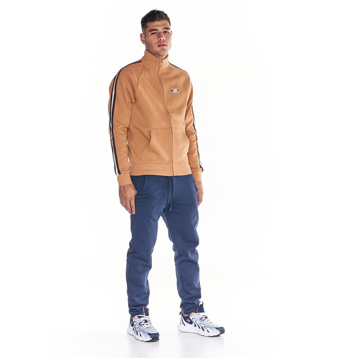 Tuta da uomo collo in piedi full zip Earth Tones