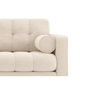 Fauteuil "Bali" en tissu structurel beige clair