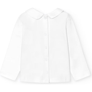 Camiseta bebé manga larga cuello fino