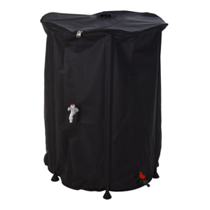 Barrel rainwater collector 500l plegable y resistente pv conexión de manguera y grifo blanco