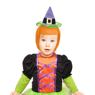 Costume Travestimento Halloween Carnevale Streghetta Tutina Ciao Baby Bambino